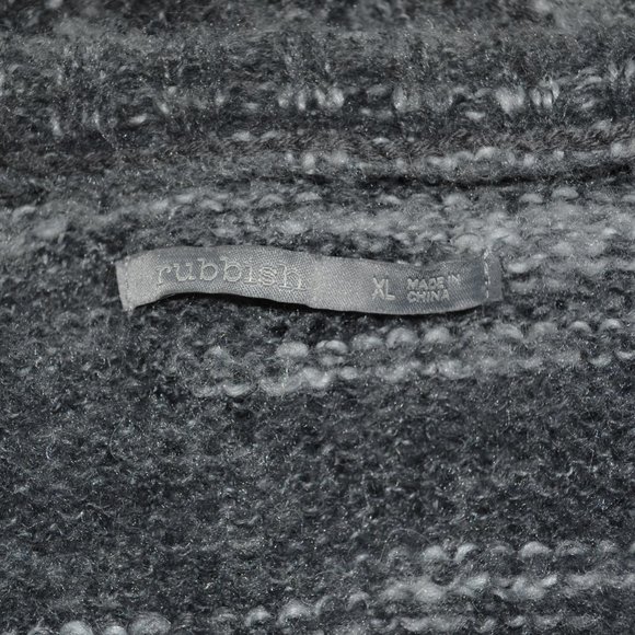 Rubbish XL Nubby Knit Sweater/Shades of Grey - Picture 5 of 5